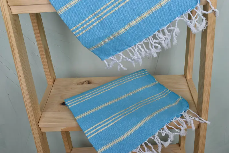 Turkish Tea Towel, Turkish Towel Hand Towel, Spa Towel, Personalized Wedding Gift For Couple, Monogrammed Hand Towel, 40x24 Cotton Striped Towel - 5