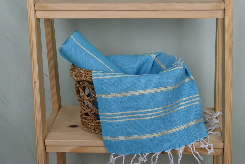 Turkish Tea Towel, Turkish Towel Hand Towel, Spa Towel, Personalized Wedding Gift For Couple, Monogrammed Hand Towel, 40x24 Cotton Striped Towel - 4