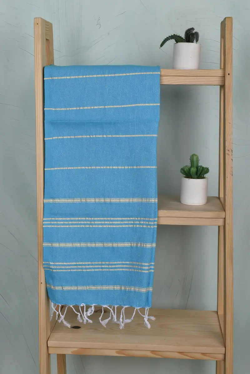 Turkish Tea Towel, Turkish Towel Hand Towel, Spa Towel, Personalized Wedding Gift For Couple, Monogrammed Hand Towel, 40x24 Cotton Striped Towel - 8
