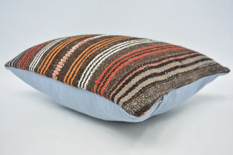 Cushion Case, Colorful Cushion, 16x24 White Pillow Sham, Bolster Pillow Case, Turkish Kilim Pillow, Throw Kilim Pillow, Interior Designer Pillow - 6