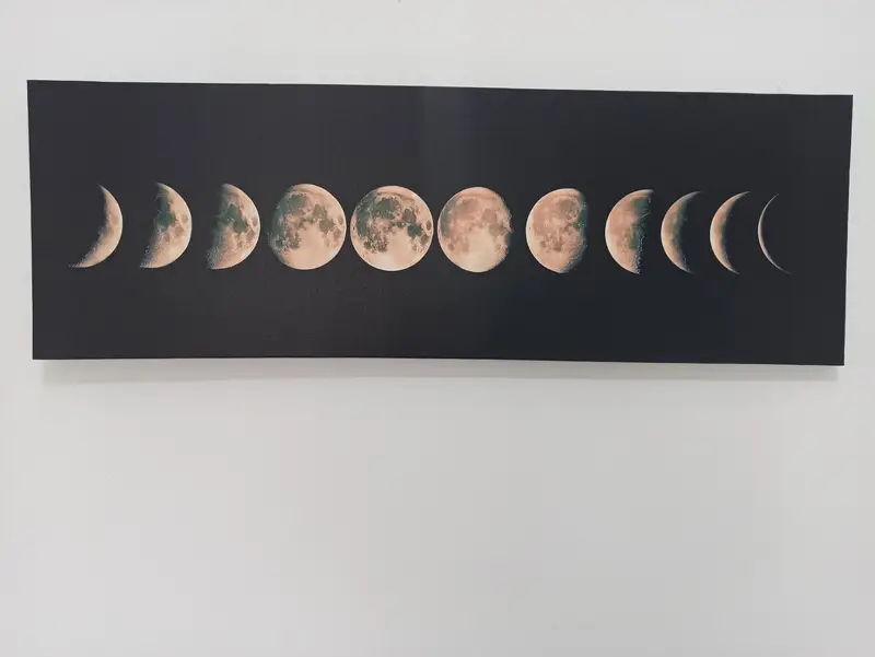 Moon Phases Canvas, Lunar Eclipse Canvas Art, Moon Phases Decor, Moon Canvas, Lunar Eclipse Style Canvas, Space Canvas, Space Home Decor Art - 4