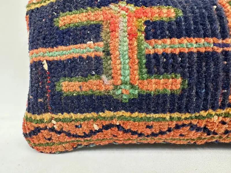 Boho Pillow Sham Cover, 8x16 Blue Cushion Cover, Ottoman Pillow, Christmas Cushion, Decorative Cushion, Gift Pillow, Cushion Cover, Pillow for Couch - 2