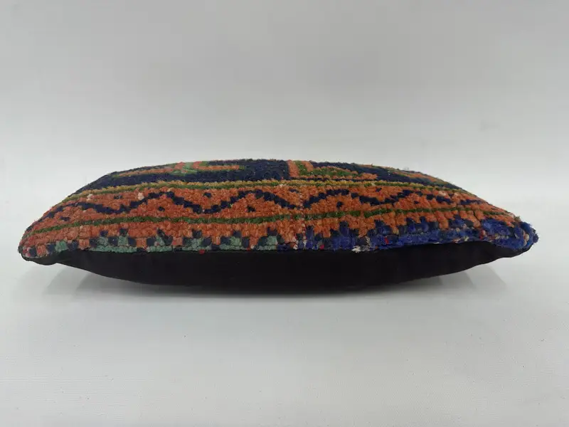 Boho Pillow Sham Cover, 8x16 Blue Cushion Cover, Ottoman Pillow, Christmas Cushion, Decorative Cushion, Gift Pillow, Cushion Cover, Pillow for Couch - 5