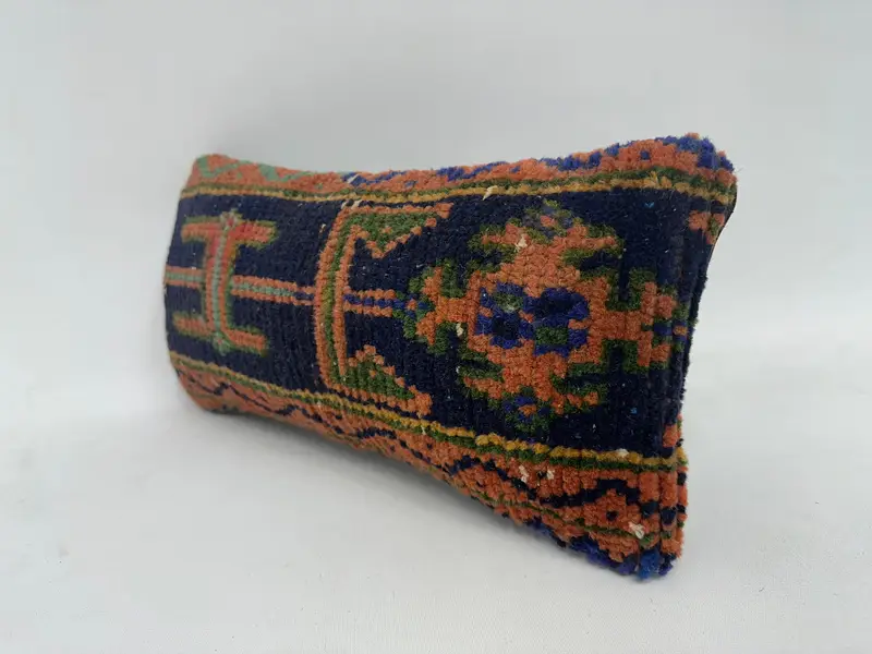Boho Pillow Sham Cover, 8x16 Blue Cushion Cover, Ottoman Pillow, Christmas Cushion, Decorative Cushion, Gift Pillow, Cushion Cover, Pillow for Couch - 4