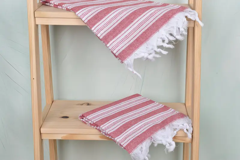Spa Towel, Luxury Beach Towel, Thin towel, Quick-dry peshtemal, Wedding Gift, Eco-Friendly Turkish Towel, 70x40 Cotton Striped Towel, Bride Gift - 5