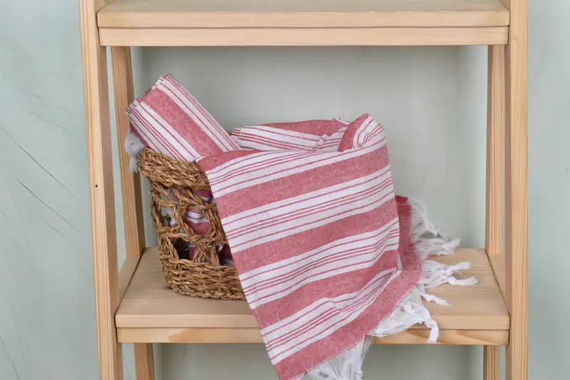 Spa Towel, Luxury Beach Towel, Thin towel, Quick-dry peshtemal, Wedding Gift, Eco-Friendly Turkish Towel, 70x40 Cotton Striped Towel, Bride Gift - 4
