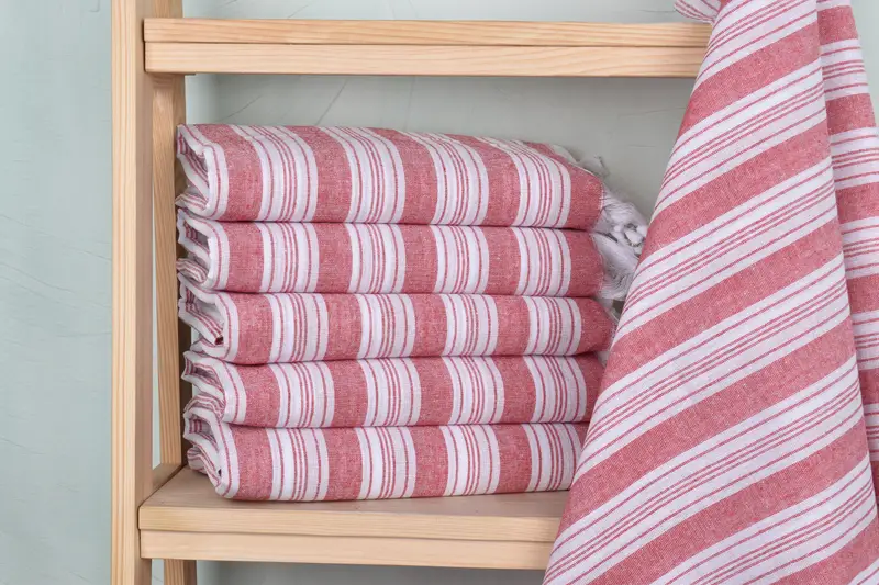Spa Towel, Luxury Beach Towel, Thin towel, Quick-dry peshtemal, Wedding Gift, Eco-Friendly Turkish Towel, 70x40 Cotton Striped Towel, Bride Gift - 2