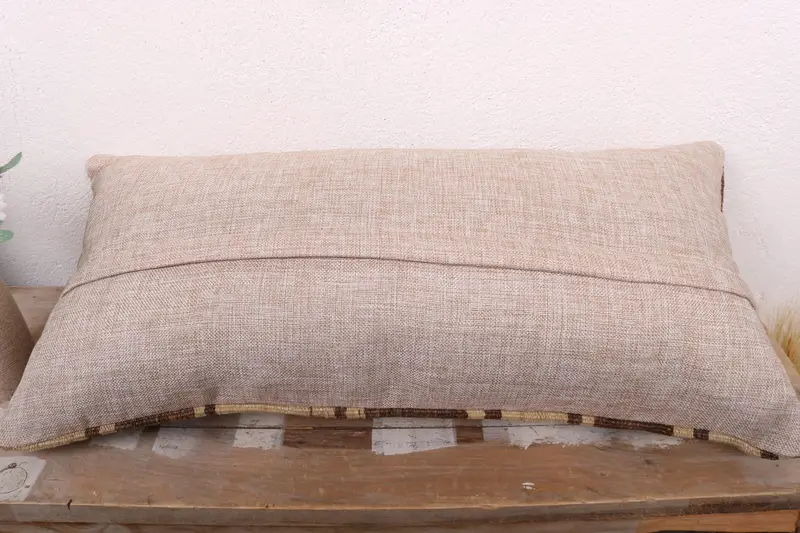 12x24 Brown Pillow, Tapestry Pillow, Pillow Sham, Vintage Kilim Pillow, Interior Designer Pillow, Seat Pillow Sham, Kilim Cushion Sham - 7