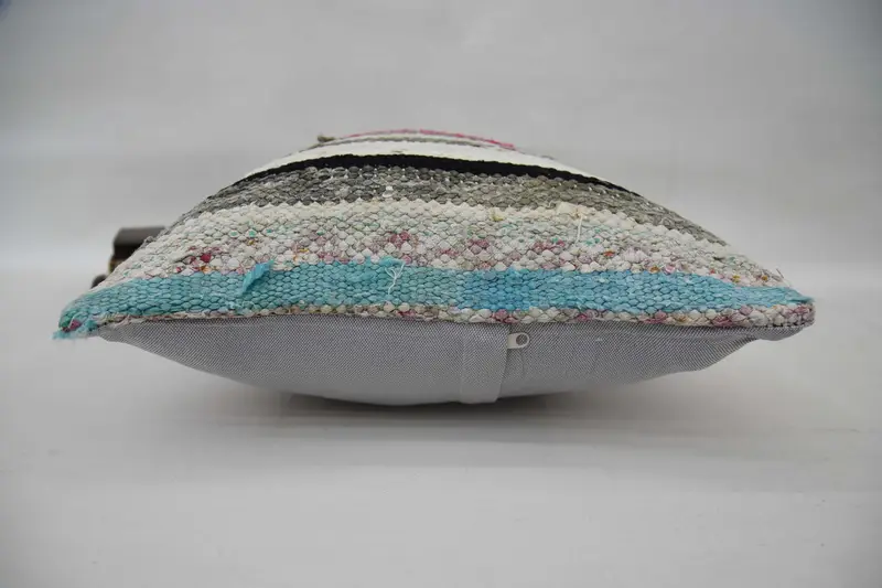 Chair Cushion, Seat Pillow Case, Pillow Sham, Boho Pillow Sham Cover, Ethnical Kilim Rug Pillow, 16x24 Brown Pillow, Vintage Kilim Throw Pillow - 6