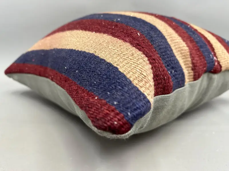 Pillow for Sofa, Pillow Cover, Boho Throw Pillow Case, Cozy Throw Cushion Cover, Home Decor Pillow, Vintage Kilim Pillow, 20x20 Red Cushion Case - 6
