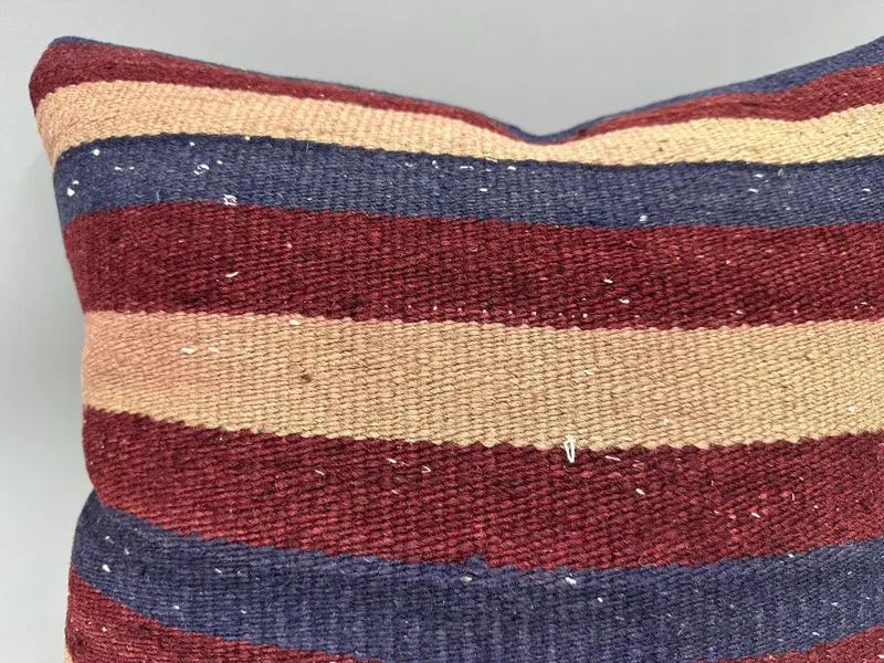 Pillow for Sofa, Pillow Cover, Boho Throw Pillow Case, Cozy Throw Cushion Cover, Home Decor Pillow, Vintage Kilim Pillow, 20x20 Red Cushion Case - 5