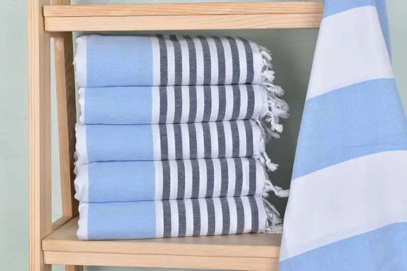 Bachelorette Party Gifts, House Warming Gift, Luxury Turkish peshtemal beach towel, Bridal Shower Favors, Gifts For Him, 70x40 Cotton Striped Towel - 2