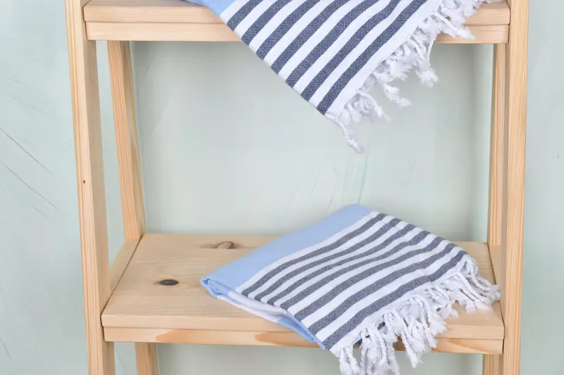 Bachelorette Party Gifts, House Warming Gift, Luxury Turkish peshtemal beach towel, Bridal Shower Favors, Gifts For Him, 70x40 Cotton Striped Towel - 5