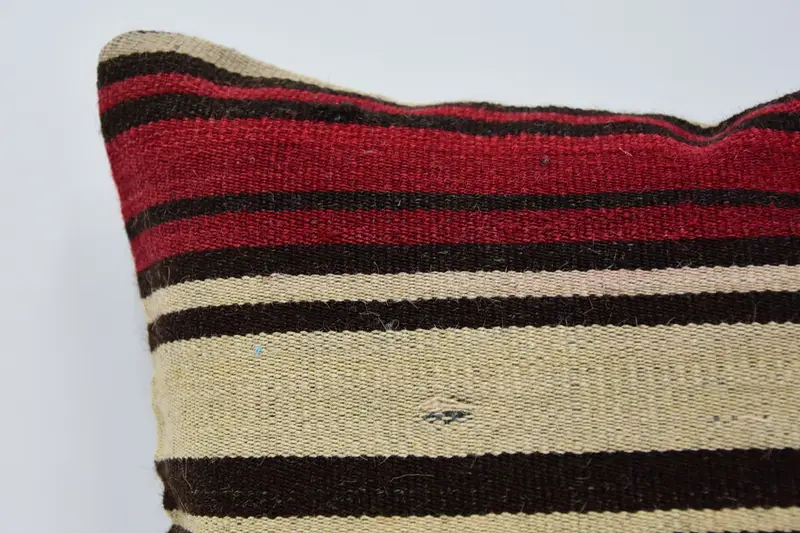 Kilim Cushion Sham, 12x12 Brown Pillow, Ethnical Kilim Rug Pillow, Throw Kilim Pillow, Pillow Sham, Handmade Rug Seat Pillow Cover - 2