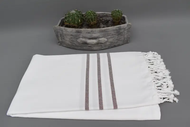 Hammam towel, Beach towel, Wedding Gift Ideas, 70x40 Cotton Striped Towel, Organic Turkish towel, Handmade Turkish bath towel for summer vacation - 3