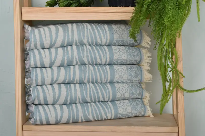 28x20 Cotton Striped Towel, Wedding Favors, Wedding Anniversary Gift, Bridesmaid Gifts, Grandma Gift, Custom Name Towel, Turkish Towel Hand Towel - 1