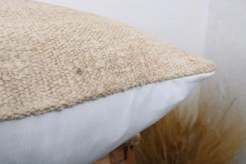Throw Kilim Pillow, Turkish Kilim Pillow, Pillow Cover, Turkish Rugs Pillow Cover, 20x20 Beige Pillow Cover, Turkish Pillow - 6
