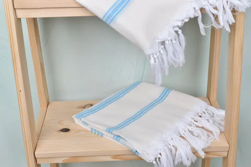 Hammam towel, Pool Towels, Embroidered Towel, 70x40 Cotton Striped Towel, Bridal Gifts, Organic Beach Towel, Bachelorette Party Gifts Bridesmaids - 5