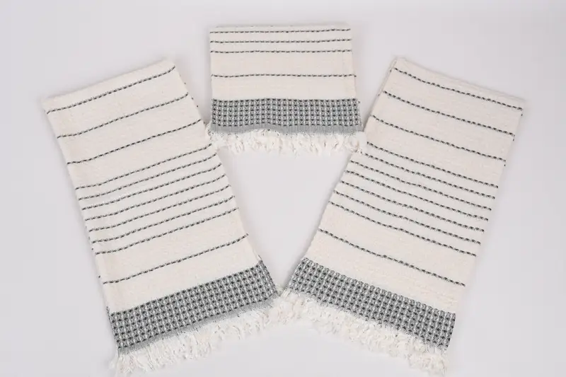 Düğün iyilikleri, özel el havlu, 40x20 pamuk waffle havlu, eve taşınma hediyesi, monogramlı Türk havlu, bebek bebek hediyesi, monogram mutfak havlu - 6