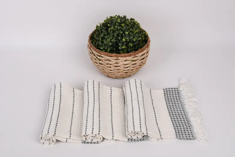 Düğün iyilikleri, özel el havlu, 40x20 pamuk waffle havlu, eve taşınma hediyesi, monogramlı Türk havlu, bebek bebek hediyesi, monogram mutfak havlu - 8