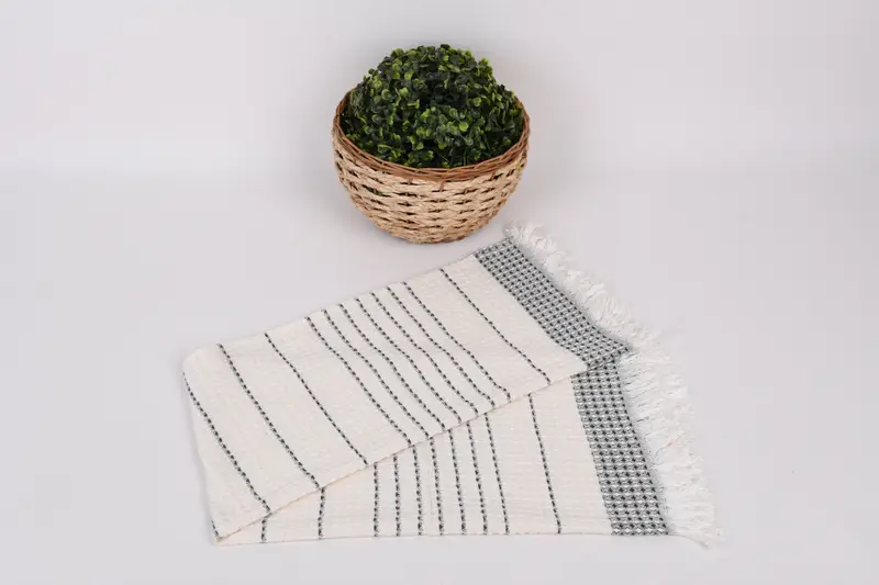 Düğün iyilikleri, özel el havlu, 40x20 pamuk waffle havlu, eve taşınma hediyesi, monogramlı Türk havlu, bebek bebek hediyesi, monogram mutfak havlu - 4