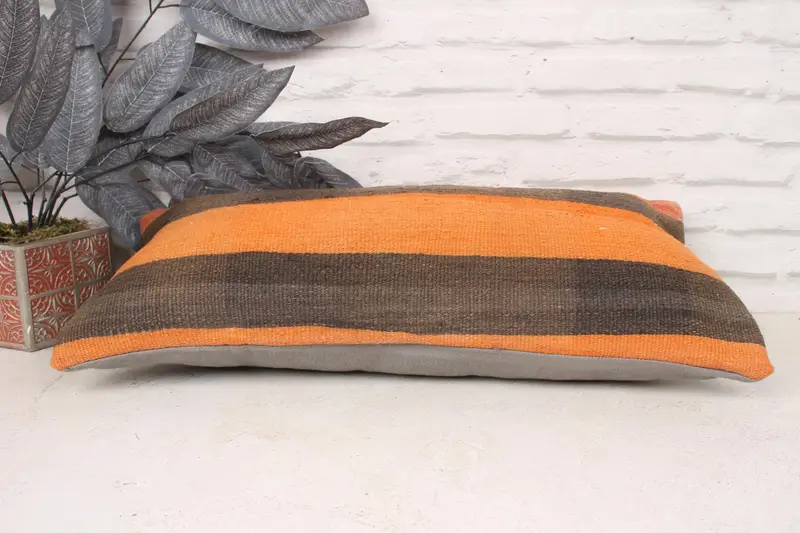 Gift Pillow, Turkish Pillow, Kilim Pillow, Pillow, Neutral Pillow Cover, Pet Cushion Cover, Aesthetic Pillow Case, 12x24 Red Cushion, Bed Cushion - 5