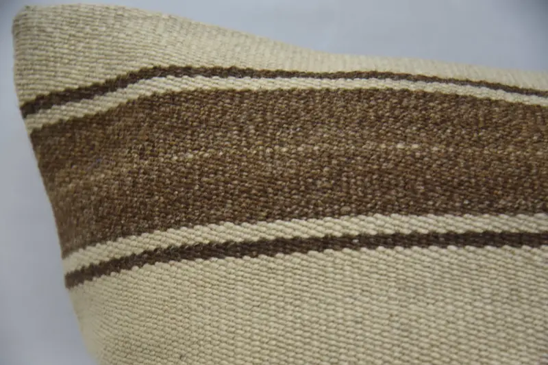 Kilim Cushion Sham, Pillow Cover, Turkish Pillow, Car Pillow Sham, Home Decor Pillow, 20x28 Beige Pillow, Outdoor Throw Pillow Cover - 2