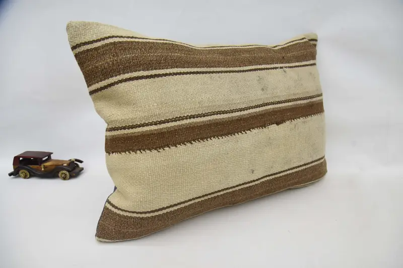 Kilim Cushion Sham, Pillow Cover, Turkish Pillow, Car Pillow Sham, Home Decor Pillow, 20x28 Beige Pillow, Outdoor Throw Pillow Cover - 3