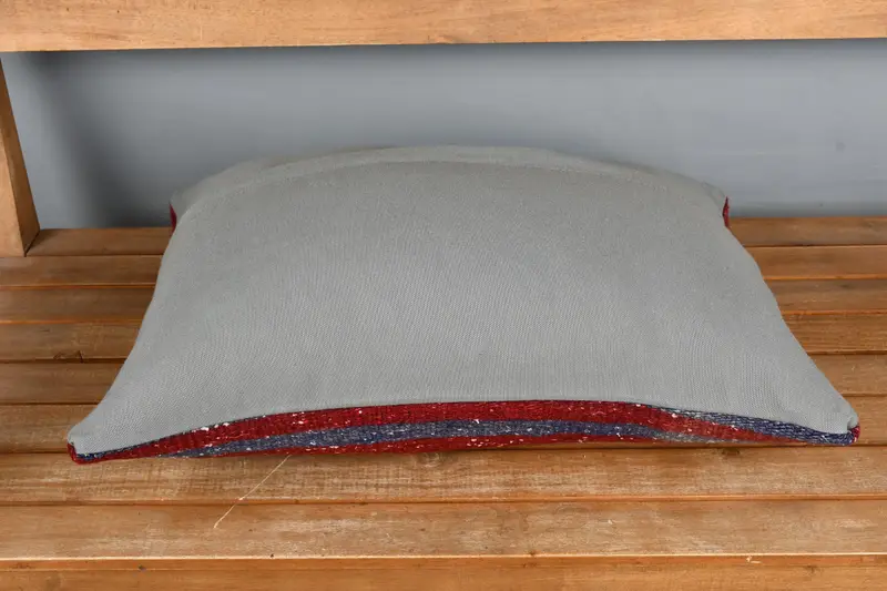 Pillow Case, Vintage Kilim Throw Pillow, Kilim Cushion Sham, Traditional Pillow, Turkish Pillow, Comfy Throw Cushion Cover, 16x24 Red Cushion Case - 5