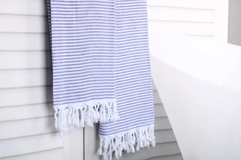 68x36 Cotton Striped Towel, Thin towel, Gift For Him, Organic cotton peshtemal for spa and beach, Christmas Gift, Best Friend Gift, Kids Beach Towel - 8