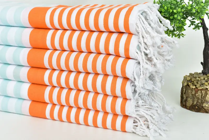 68x36 Cotton Striped Towel, Hammam towel, Custom monogram Turkish beach towel USA, Personalized Towel, Organic towel, Gift For Bride, Scarf Towel - 3
