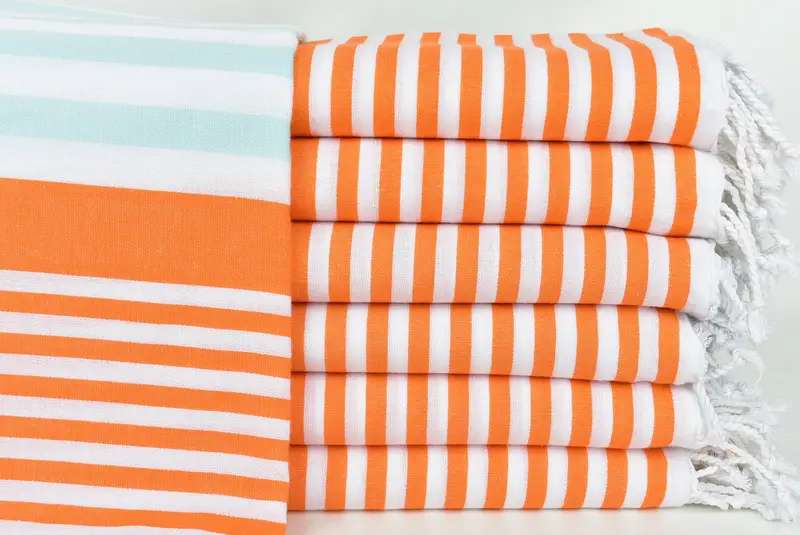 68x36 Cotton Striped Towel, Hammam towel, Custom monogram Turkish beach towel USA, Personalized Towel, Organic towel, Gift For Bride, Scarf Towel - 1