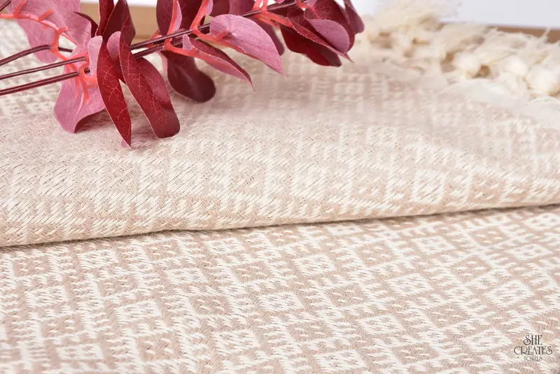 Bridesmaid Gift, Pool Towels, Traditional Turkish peshtemal for hammam, Organic towel, Beach Towel Bulk, 70x40 Cotton Diamond Towel, Bathroom Towel - 6