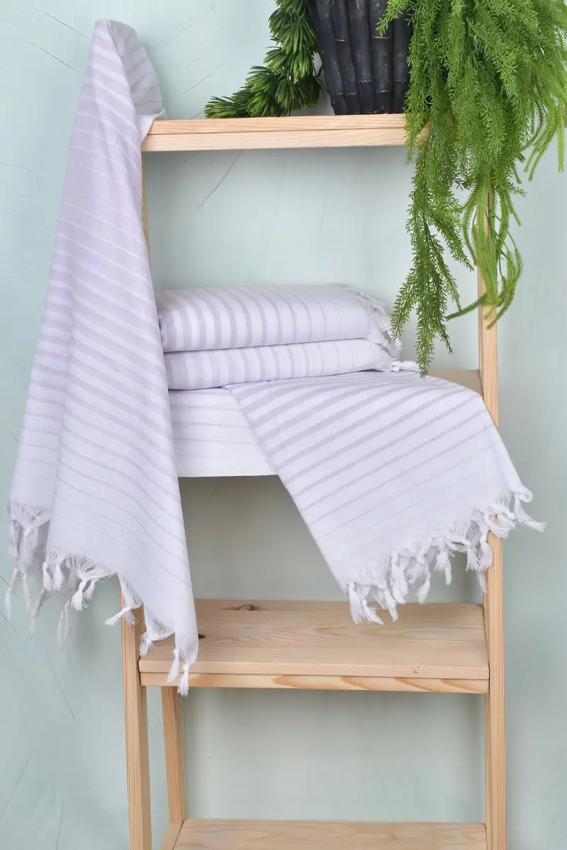 Memorial Gift, Personalized Turkish Towel, Turkish bath towel, Customized Turkish Towel, Housewarming Gift, Yoga Towel, 70x40 Cotton Striped Towel - 6