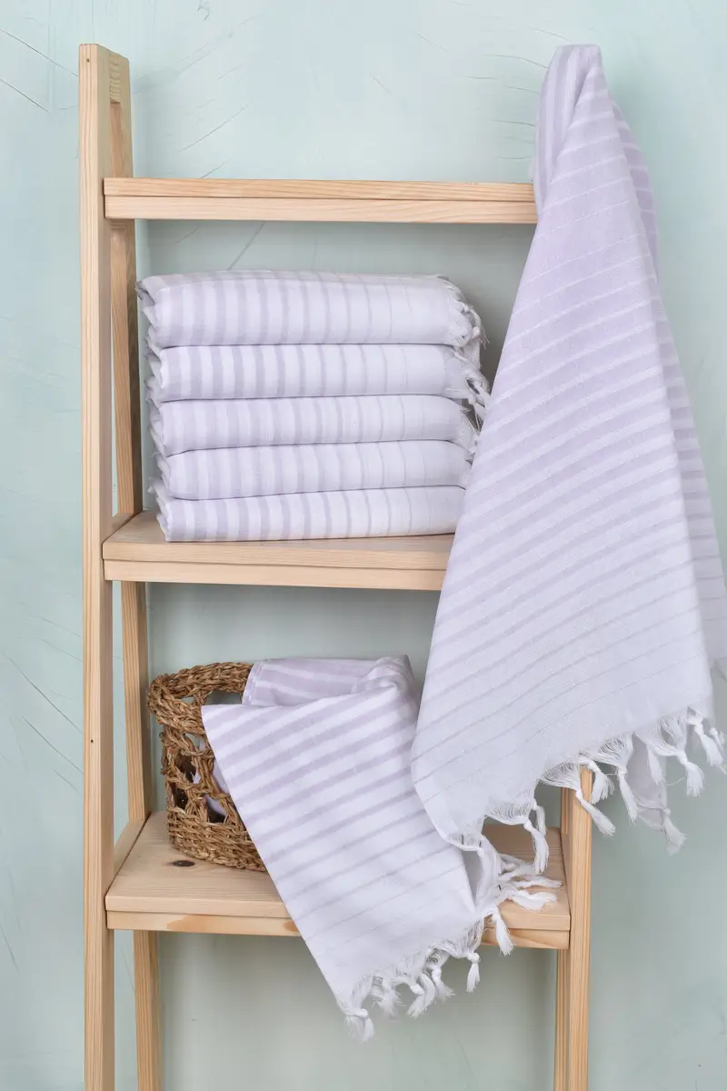 Memorial Gift, Personalized Turkish Towel, Turkish bath towel, Customized Turkish Towel, Housewarming Gift, Yoga Towel, 70x40 Cotton Striped Towel - 3