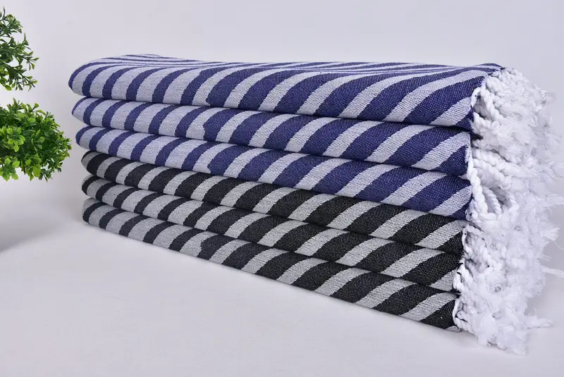 Monogram Turkish Towel, Gym Towel, Monogram Towels, Personalized Wedding Gift For Couple, Bath towel, Beach towel, 70x40 Cotton Striped Towel - 3
