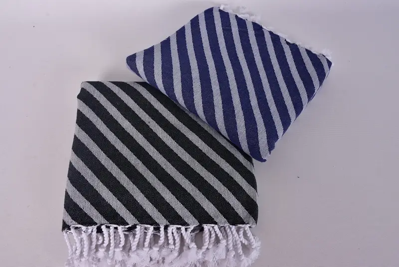 Monogram Turkish Towel, Gym Towel, Monogram Towels, Personalized Wedding Gift For Couple, Bath towel, Beach towel, 70x40 Cotton Striped Towel - 6