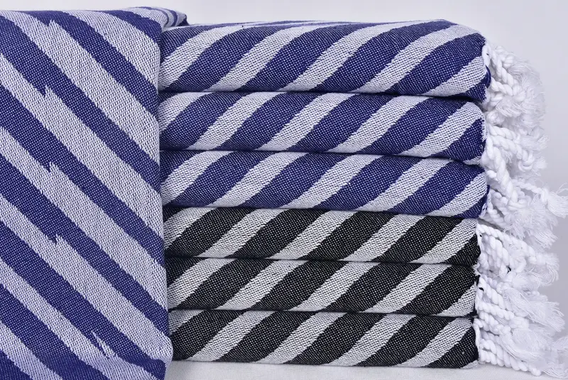 Monogram Turkish Towel, Gym Towel, Monogram Towels, Personalized Wedding Gift For Couple, Bath towel, Beach towel, 70x40 Cotton Striped Towel - 1