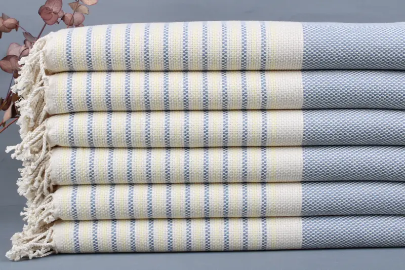 Organic Cotton Towels, Turkish Bath Towel Beige, Geometric Peshtemal, 40x71 Inches