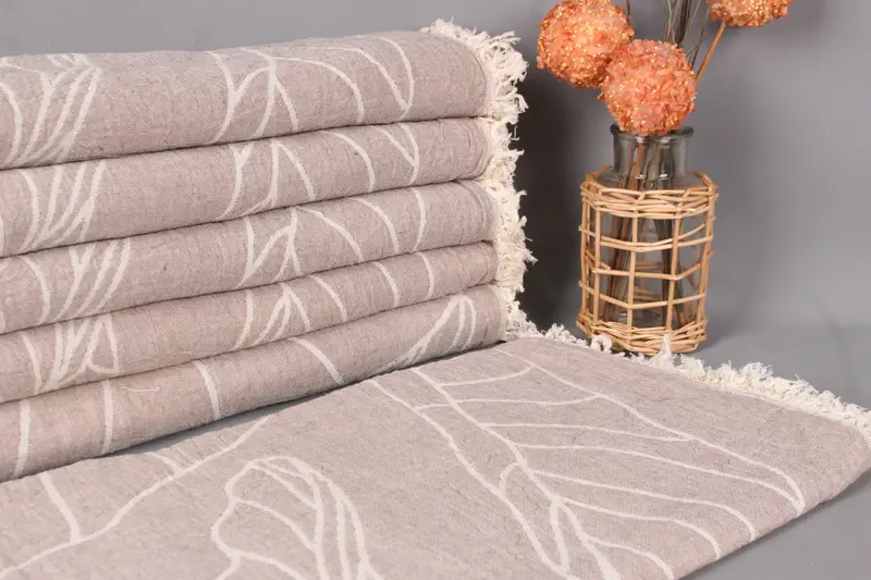 68x40 Cotton Floral Patterned Towel, Turkish Towel USA, Monogram Turkish Towel, Personalize Gift, Turkish towel, Embroidered Beach Towel - 2