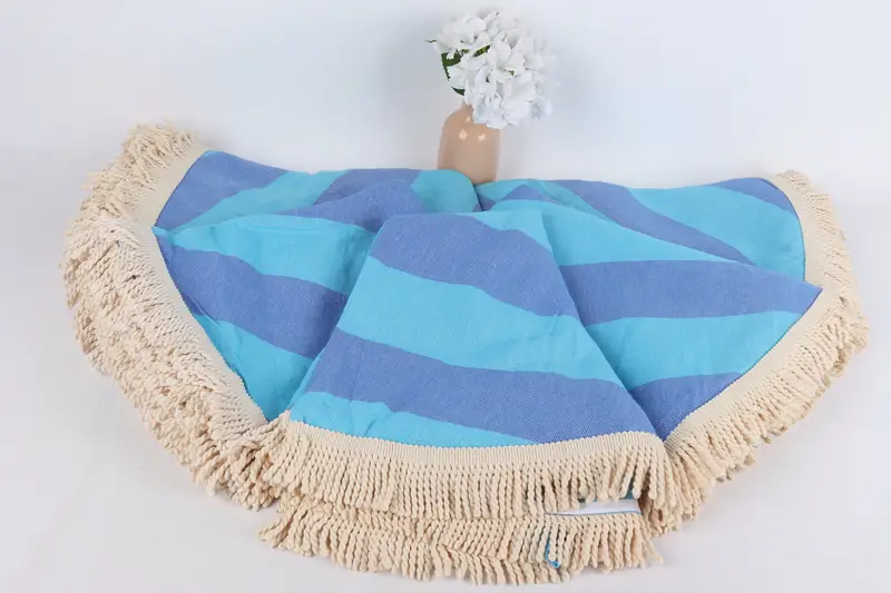 Wedding Gift, Bridesmaid Proposal Gift, Girl Trip Party Favor, Bachelor Gifts, Bridesmaid Towel, 64x64 Cotton Striped Round Towel, Best Friend Gift - 2