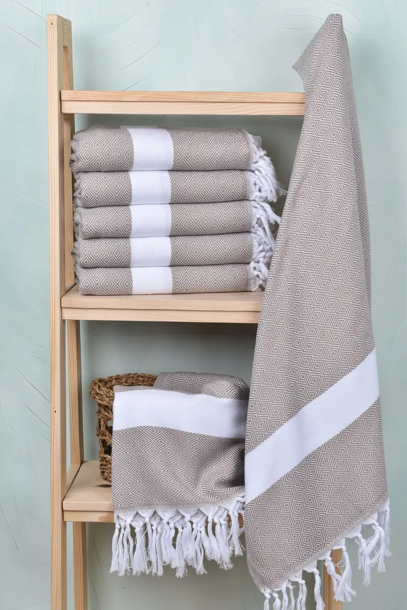 Mother Of The Groom Gift, 70x40 Cotton Diamond Towel, Best Friend Wedding Gift, Gift For Her, Hammam towel, Gym Towel, Thin towel, Best Wedding Gift - 3