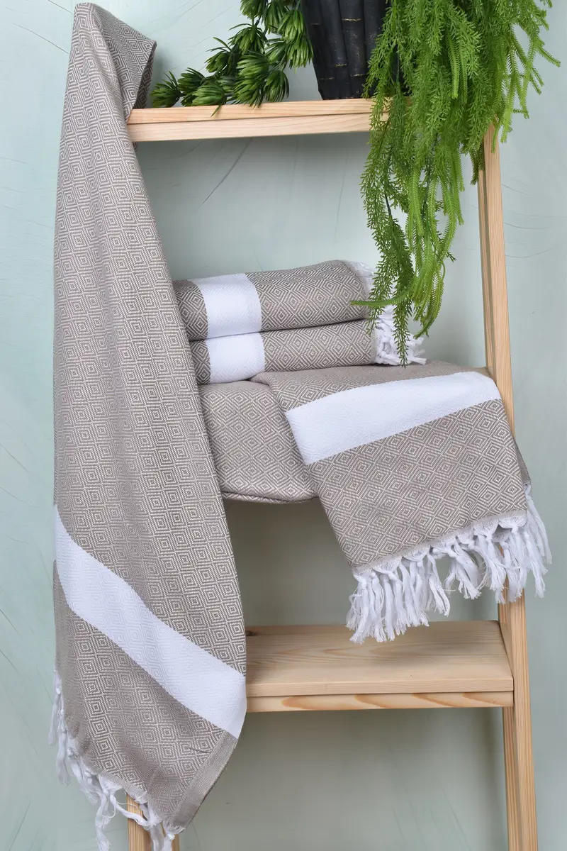 Mother Of The Groom Gift, 70x40 Cotton Diamond Towel, Best Friend Wedding Gift, Gift For Her, Hammam towel, Gym Towel, Thin towel, Best Wedding Gift - 6
