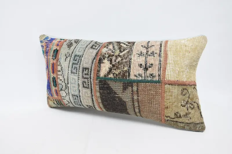 Geometric Embroidered Pillow, 12x24 Inches Decorative Pillow - 4