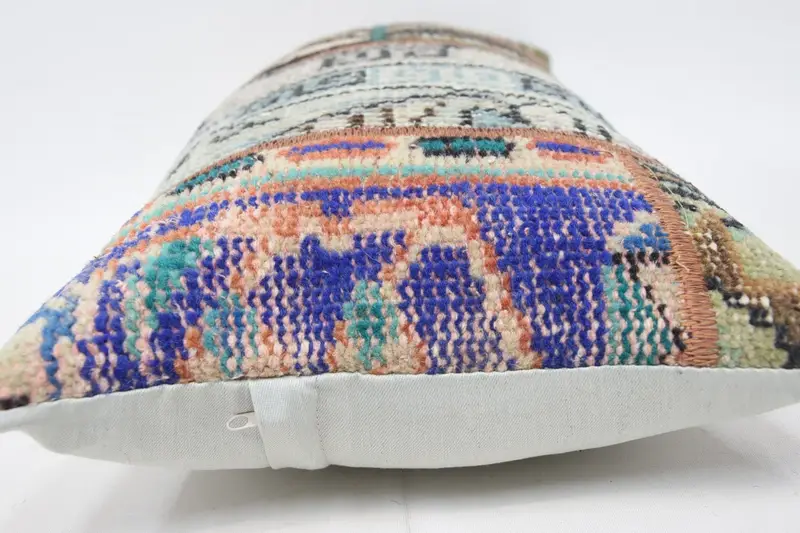 Geometric Embroidered Pillow, 12x24 Inches Decorative Pillow - 5