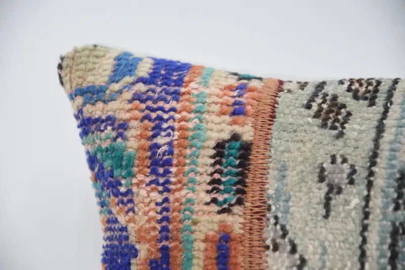 Geometric Embroidered Pillow, 12x24 Inches Decorative Pillow - 2
