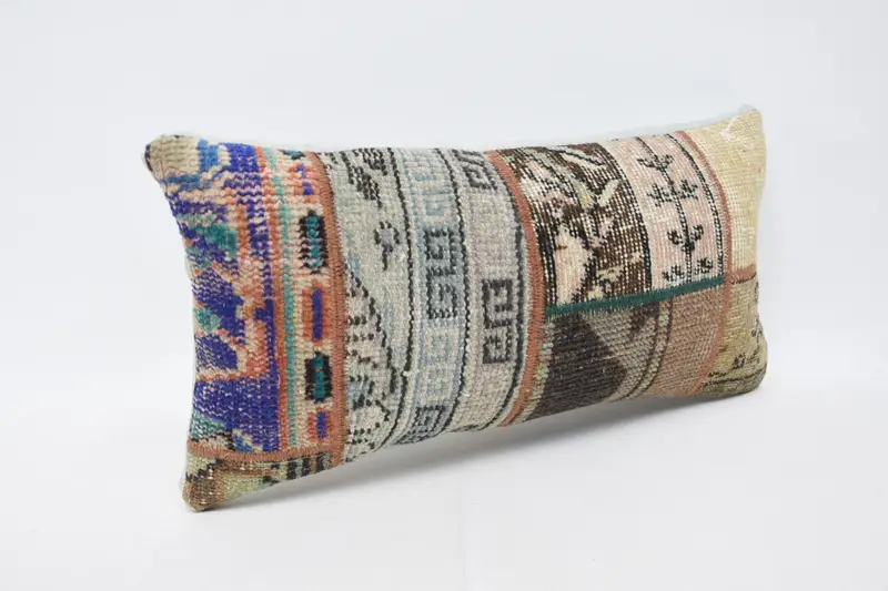Geometric Embroidered Pillow, 12x24 Inches Decorative Pillow - 3