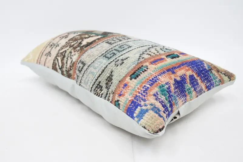 Geometric Embroidered Pillow, 12x24 Inches Decorative Pillow - 6