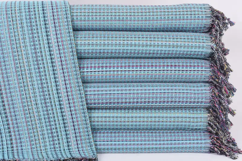 Thin towel, 70x40 Cotton Geometric Towel, Quick-Dry Beach Towel, Beach Wedding Favor, Turkish towel, Embroidery Towels, Embroidered Beach Towel - 1