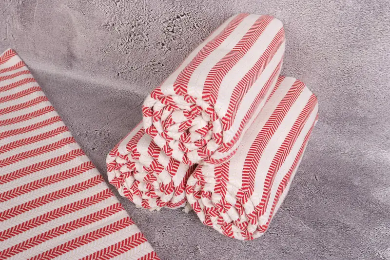 Wedding Towel, Memorial Gift, 70x40 Cotton Herringbone Towel, Handmade Turkish hammam towel, Hammam towel, Sand-resistant towel, Lightweight towel - 8